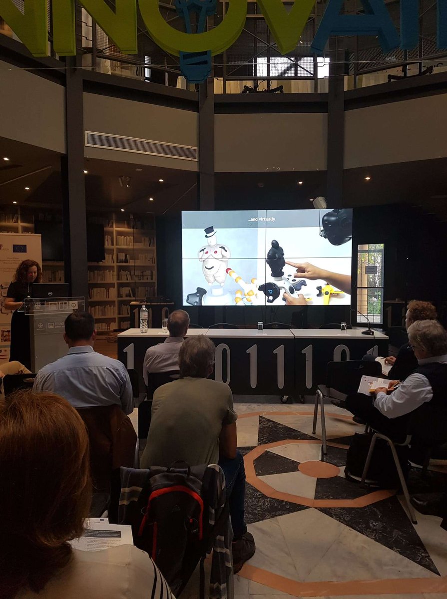 The liaising @emotive_eu project 🤝 explored new ways to use digital technologies in #heritage sites to help visitors connect the past with the present & develop empathy & perspective taking. #CharaStefanou from @exus_innovation presented its innovations❗❗