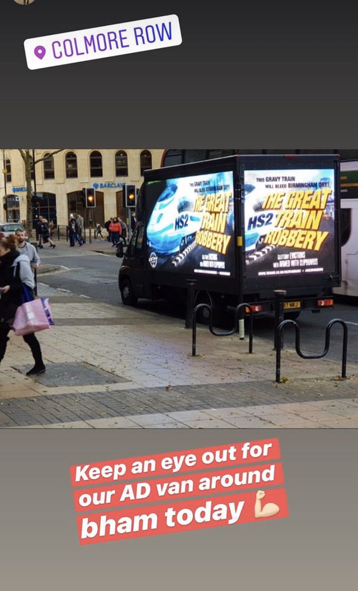 hayleytaroni's tweet image. Spotted our van yet? It’s out and about around Birmingham... #hs2robbers ##greattrainrobbery #makingastand #teamtaroni