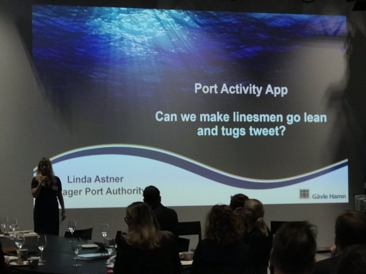 turkkila's tweet image. Linda Astner about a lean port call system #fairwayforward #efficientflow Port of Gävle
