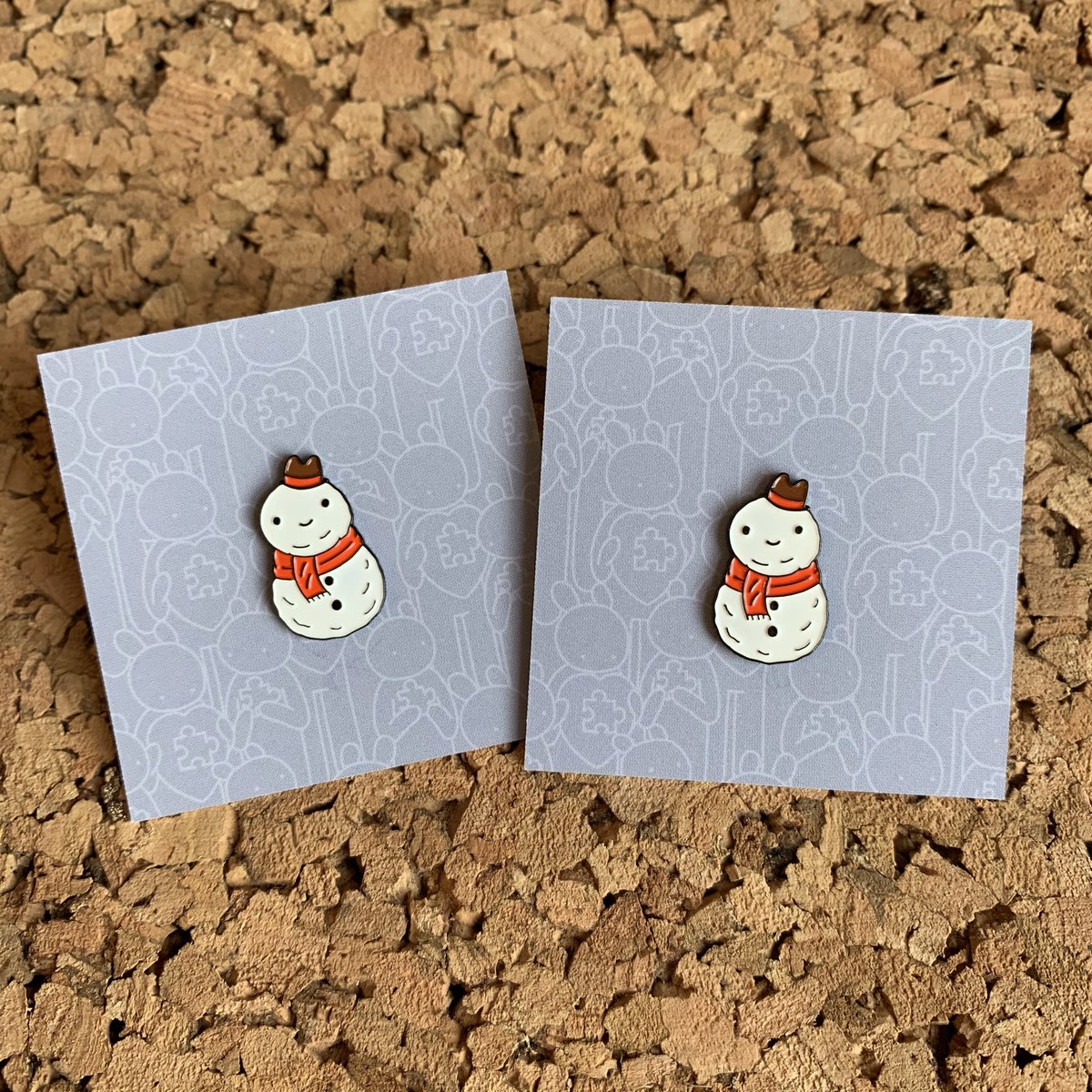 I’ve found two snowman pins! I thought I had completely sold out. 

I’m going to give these away. RT and I’ll pick the winners tomorrow night (21st Nov). Open to anyone worldwide