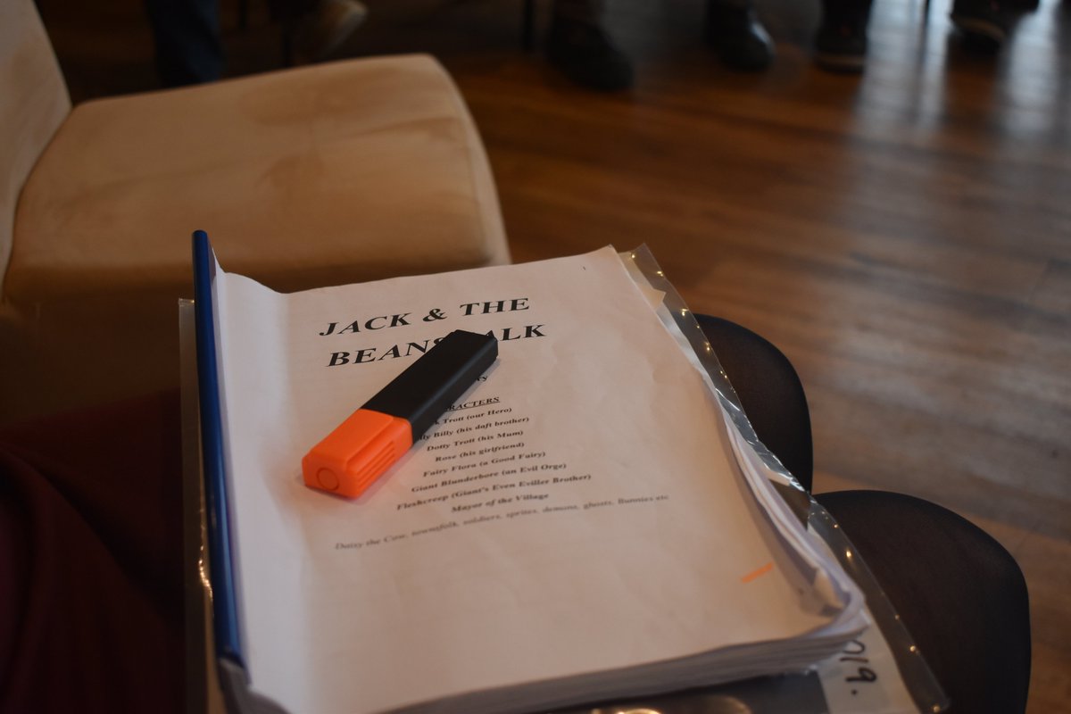 PrincesHall's tweet image. It's the first day of Jack and the Beanstalk #panto rehearsals. The cast have just finished the read through of the script. #notlongtogo 🌱