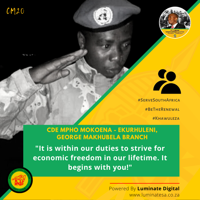 CollinMdaka's tweet photo. Young Lions from around the country share their voices!

@ANCYLhq 

To participate, drop us a DM with your quote, and watch the space for your own Renewal Poster!

#Khawuleza
#BeTheRenewal
#ServeSouthAfrica
🖤💚💛

Cde Mpho Mokoena, Gauteng Province, Ekurhuleni Region Speaks: https://t.co/5USs0Py3p1