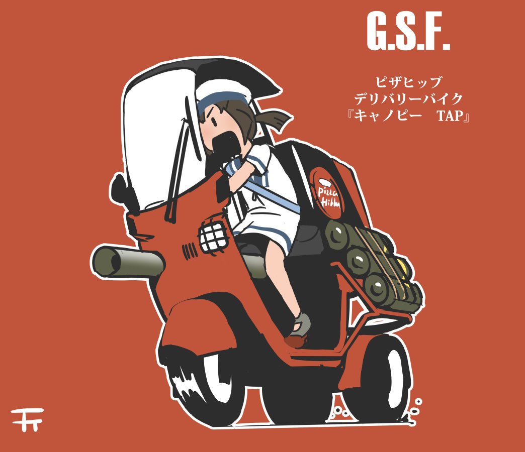 1girl dress sailor dress hat ground vehicle motor vehicle red background  illustration images