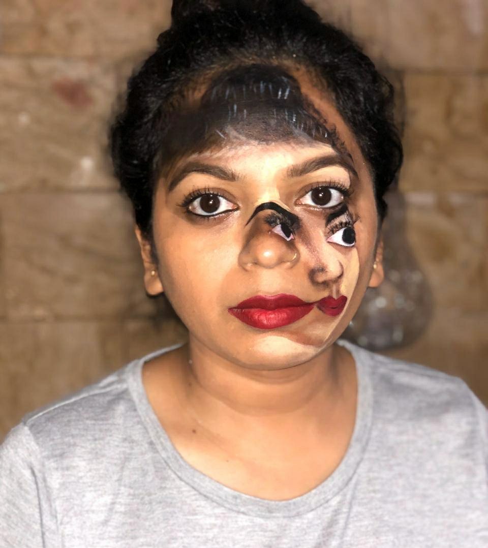 muamamta's tweet photo. I was watching  @radhika_apte  Phobia movie last night. I was astounded by the movie poster and decided to give it a try. @sushilsingh2005 missing working with you.
.
.
.
#makeupartist #hairstylist #bombay #mumbai #india #bollywood #mumbaikar #mumbaidiaries #ig #mumbaimerijaan https://t.co/24doDRuueD