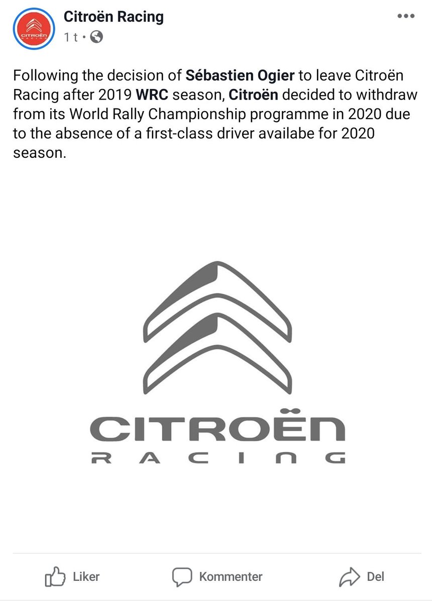 With all my respect for @CitroenRacing! Why tweets like this? #WRC