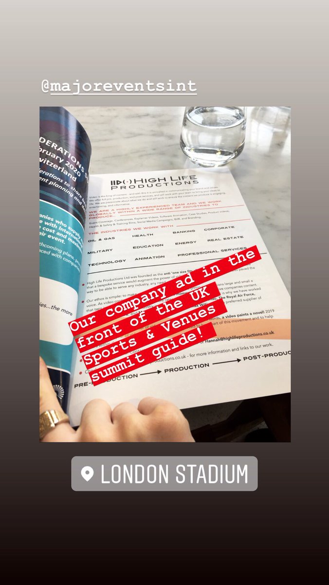 HighLifeProUK's tweet image. Excited to be representing our film company alongside @Major_Events for the next two days at the #MEIsummit.