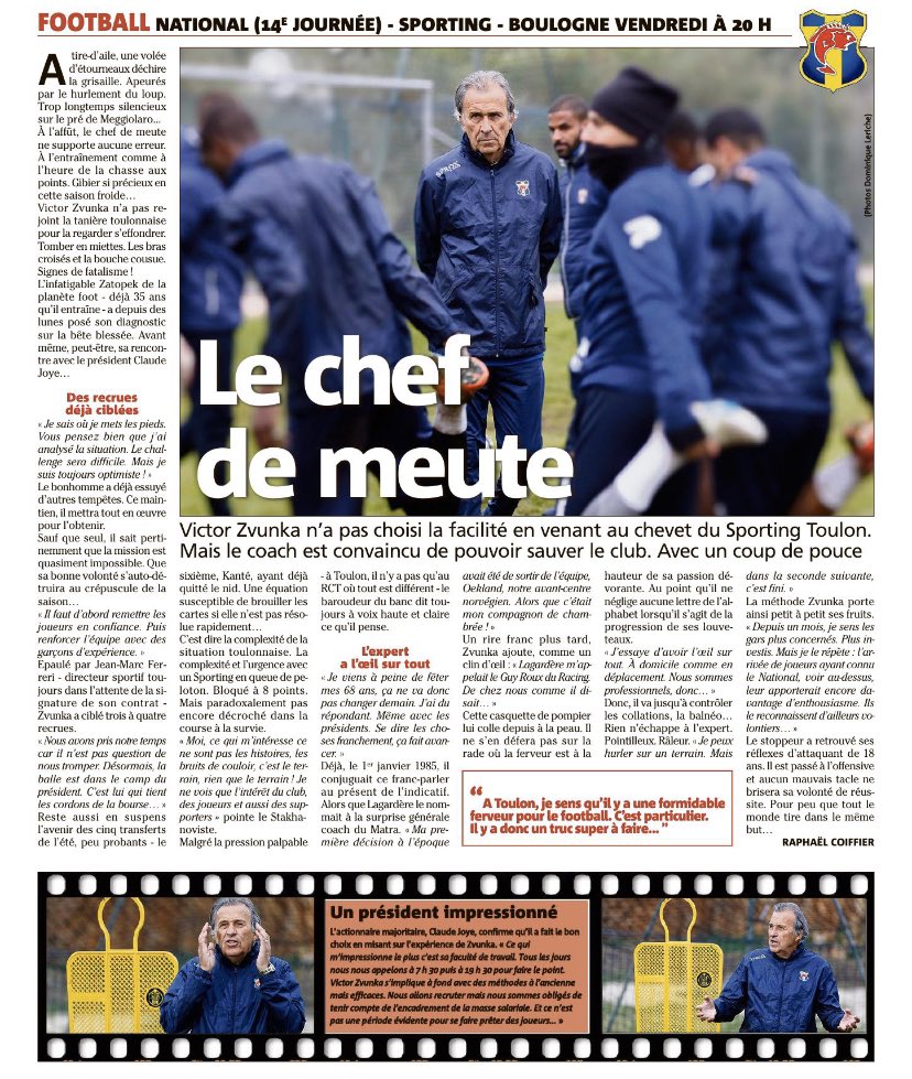 sportingtoulon's tweet photo. Le chef de meute #Zvunka #national #Toulon #toulonnais https://t.co/zePnR6W14m