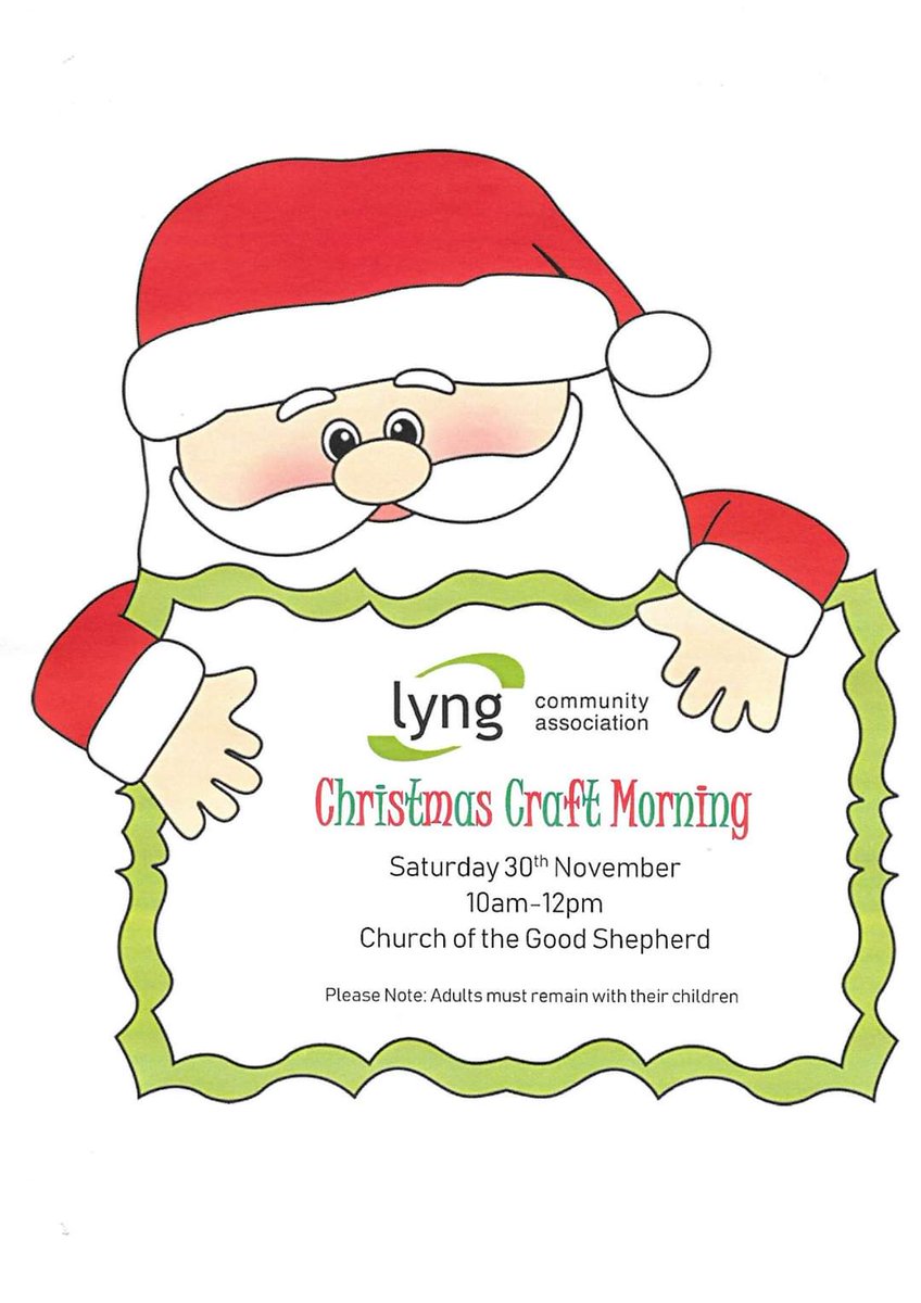 LyngLCA's tweet photo. Join us next week for our Christmas Craft Morning where children and young people have the opportunity to participate in a variety of Christmas themed crafts. All are welcome. https://t.co/3BWkg4g2GG