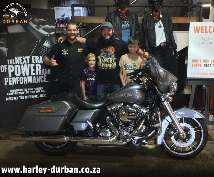 HD_Durban's tweet photo. Jason is slowing adding to his Harley® collection! Starting with his Street Bob® and now also this gorgeous Street Glide®. We wish you many happy miles ahead, thank you for your continued support. Ride safe! #harleydavidson #StreetGlide #HarleyOwner #livetoride #Durban https://t.co/PWHtnZ0d2c