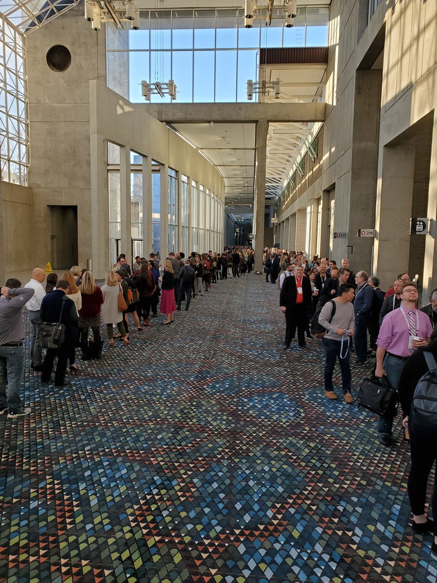 BranchPattern's tweet photo. Check out this line at @Greenbuild for @BarackObama! Almost time for the opening keynote. Follow along for #livetweets
#worthit #Greenbuild2019 #ImprovingLife #BranchPattern @GWCC_ATL https://t.co/JCZzJXu3AZ