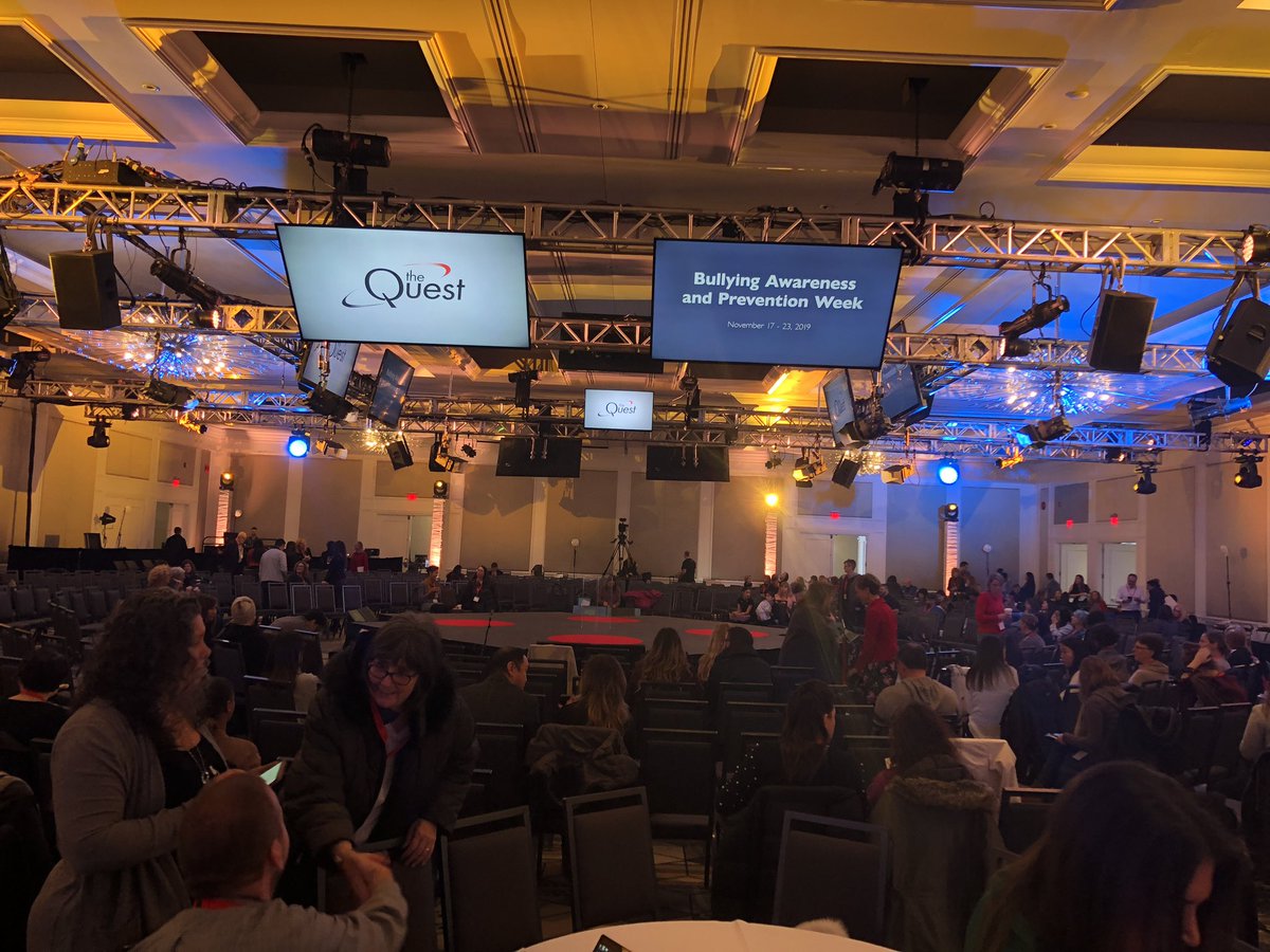 Sitting in circle <a href="/yrdsb_quest/">YRDSB Quest</a> 2019, about to hear some of my favourite people drum and sing this conference into being. So, so proud of my beloved First Nations, Métis and Inuit Ed. team, of all the people who are part of this, and of #yrdsb. <a href="/agawap/">Pamala Agawa</a> your girls are incredible.