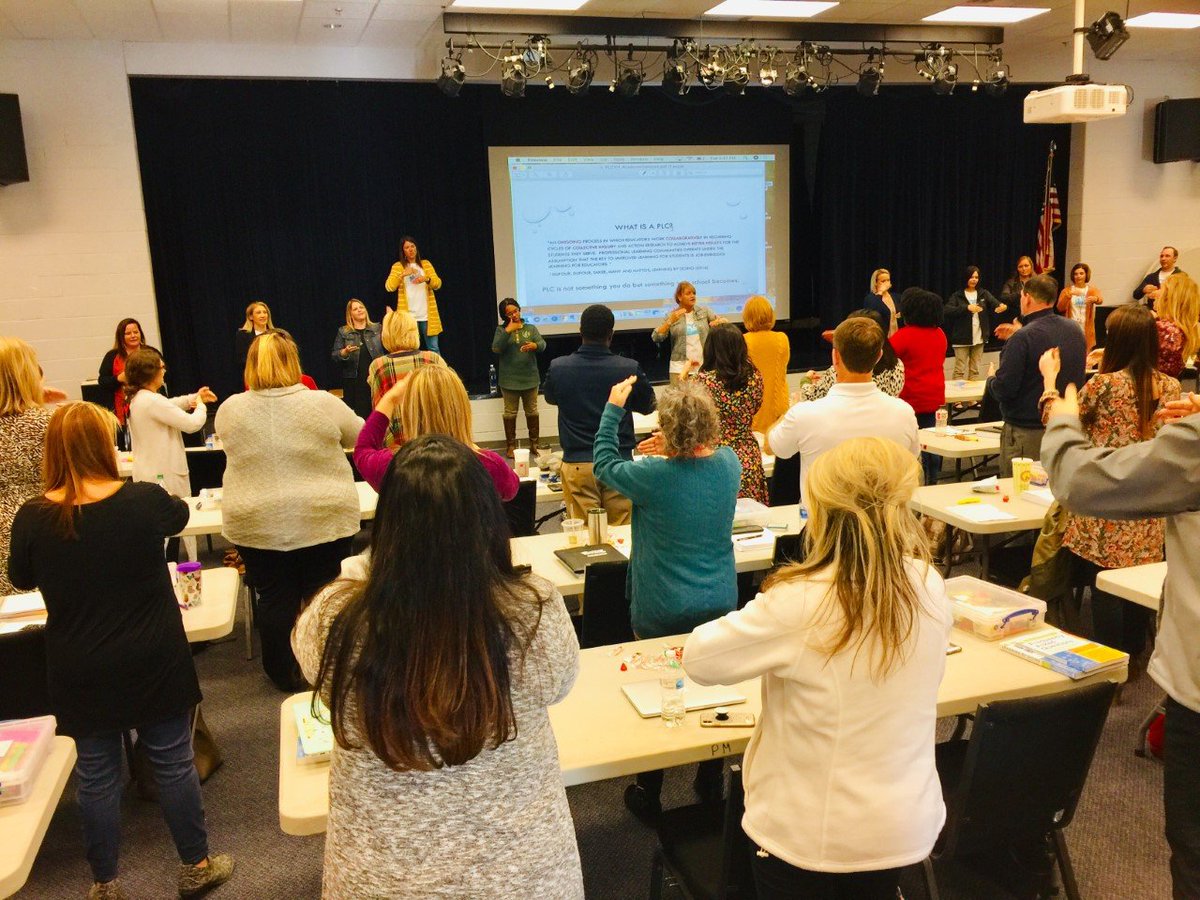 DCSELDepartment's tweet photo. We had a great day of PLC @SolutionTree training yesterday and are looking forward to Day 2! @mandysamples @LucyHasselman @stephgreen26 #TeamDCS #mission #vision #collectiveinquiry #clearpurpose #ELinAction #AllMeansAll #commitment #focusonresults #cultureofcollaboration #leader https://t.co/ERjqC16XIL