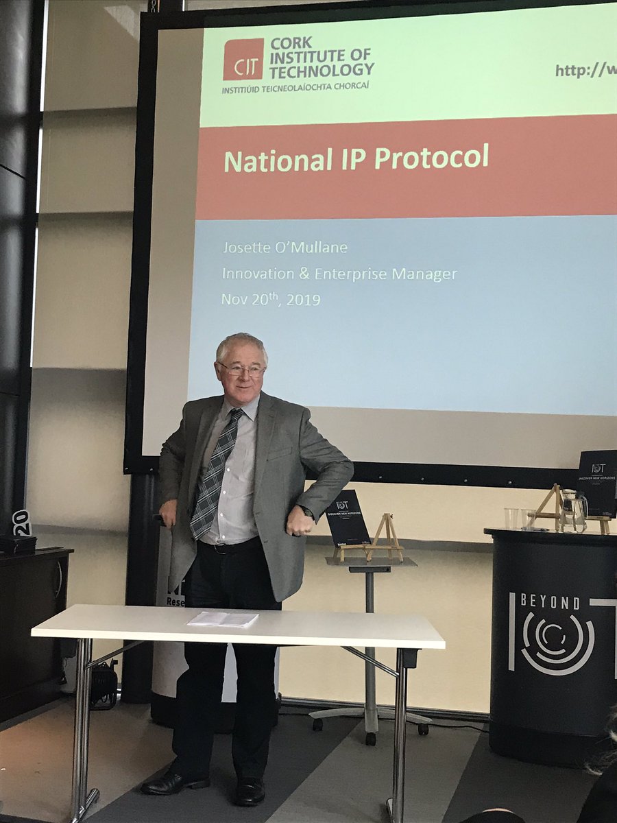National IP Protocol being launched by @CIT_ie President Dr. Barry O Connor in @NimbusCentre .. as part of#researchweek @KTIconnect @CITInnovate