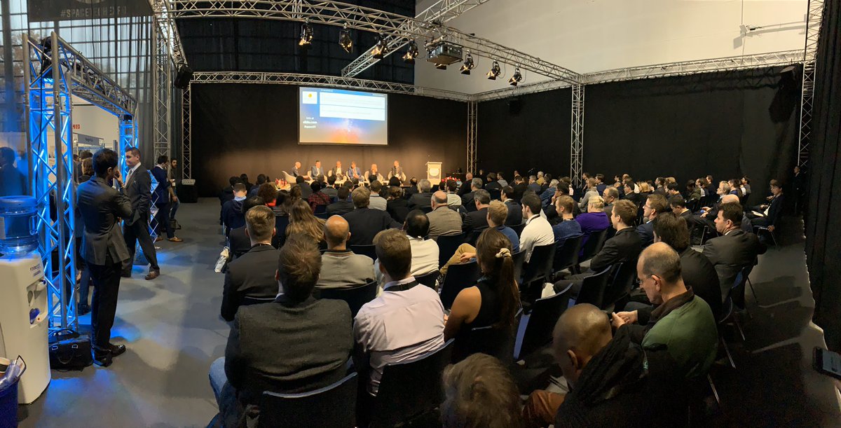 SpaceTechExpoEU's tweet image. Standing room only again at the #SmallSats Conference. There is definitely a lot of interest in the latest developments in small satellites and the small launchers that will haul them into orbit! #SpaceTechExpo