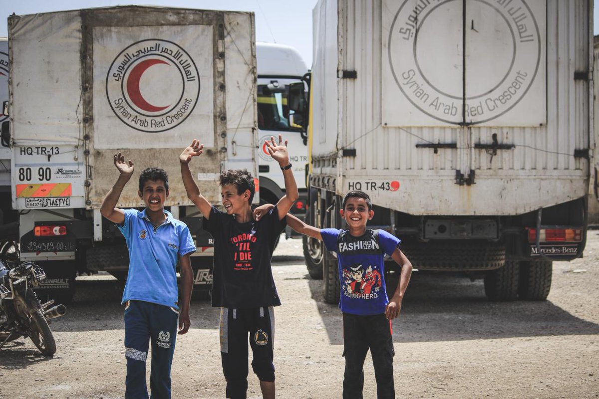 SYRedCrescent's tweet photo. #Children’s rights are indivisible, and we have even to secure their joy.
During the first half of 2019, @SYRedCrescent #volunteers have worked to protect the children’s smiles all over #Syria.
#ChildrensDay2019 #WorldChildrensDay #WCD https://t.co/DeY0ylgZIa