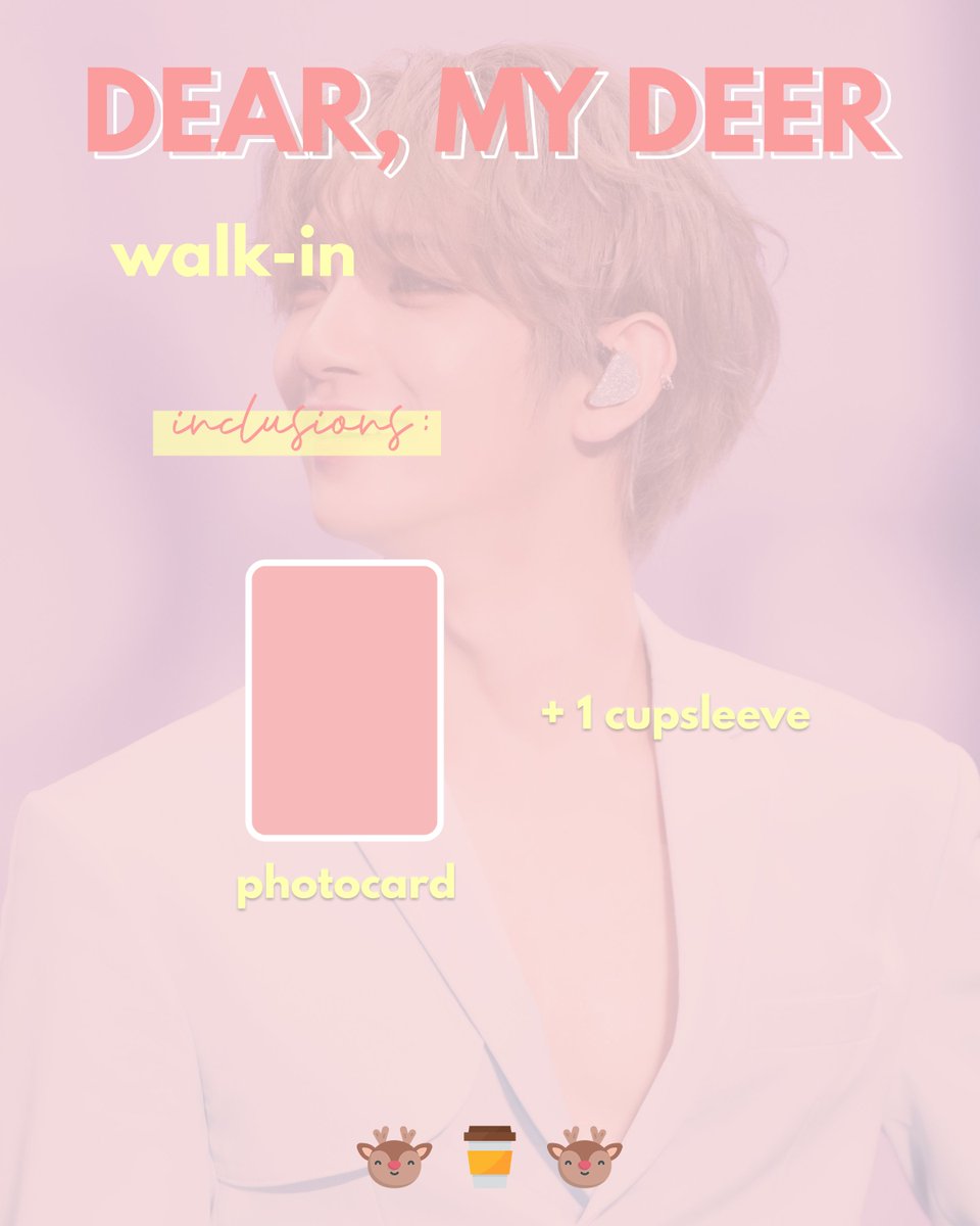 DearMyDeer_PH's tweet photo. 🦌 𝐃𝐞𝐚𝐫, 𝐌𝐲 𝐃𝐞𝐞𝐫 ― a cupsleeve event for SEVENTEEN Joshua's 25th birthday

📍 VENUE: Flamingo Bloom, 4th floor, The Block, SM North EDSA
🗓️ DATE &amp; TIME: December 30, 2019, 1:00pm-5:00pm

RSVP form: https://t.co/pmyukpNEuy 

#조슈아 #JOSHUA #세븐틴 #SEVENTEEN https://t.co/E68bb0005t