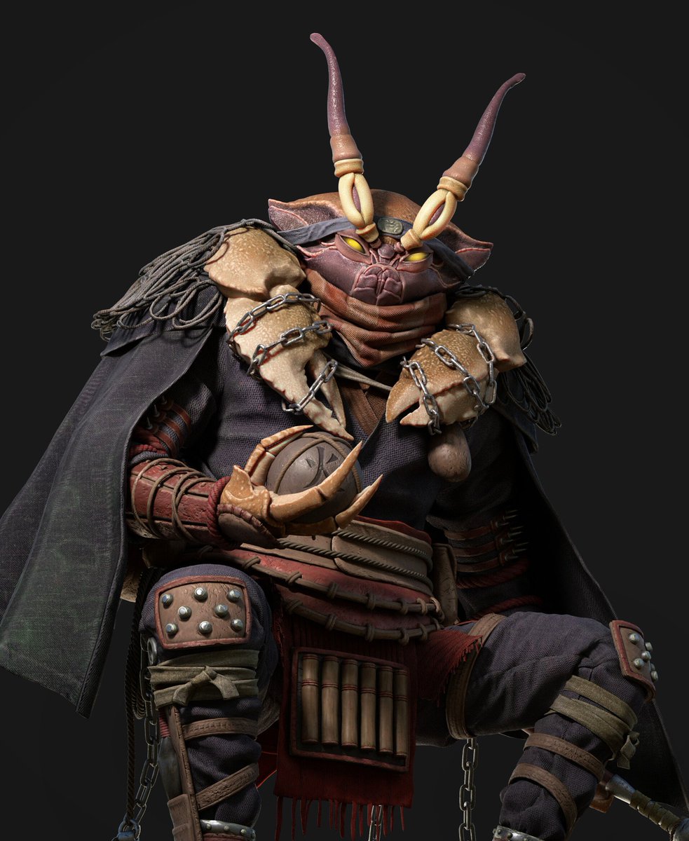 Ninja Crab, by Reinaldo García - bit.ly/2O0OZPa
Textured with #SubstancePainter

#vfx #animation #cgi #3dart #digitalart #ZBrush #ArnoldRenderer #Maya #MadeWithSubstance #CreateWithSubstance