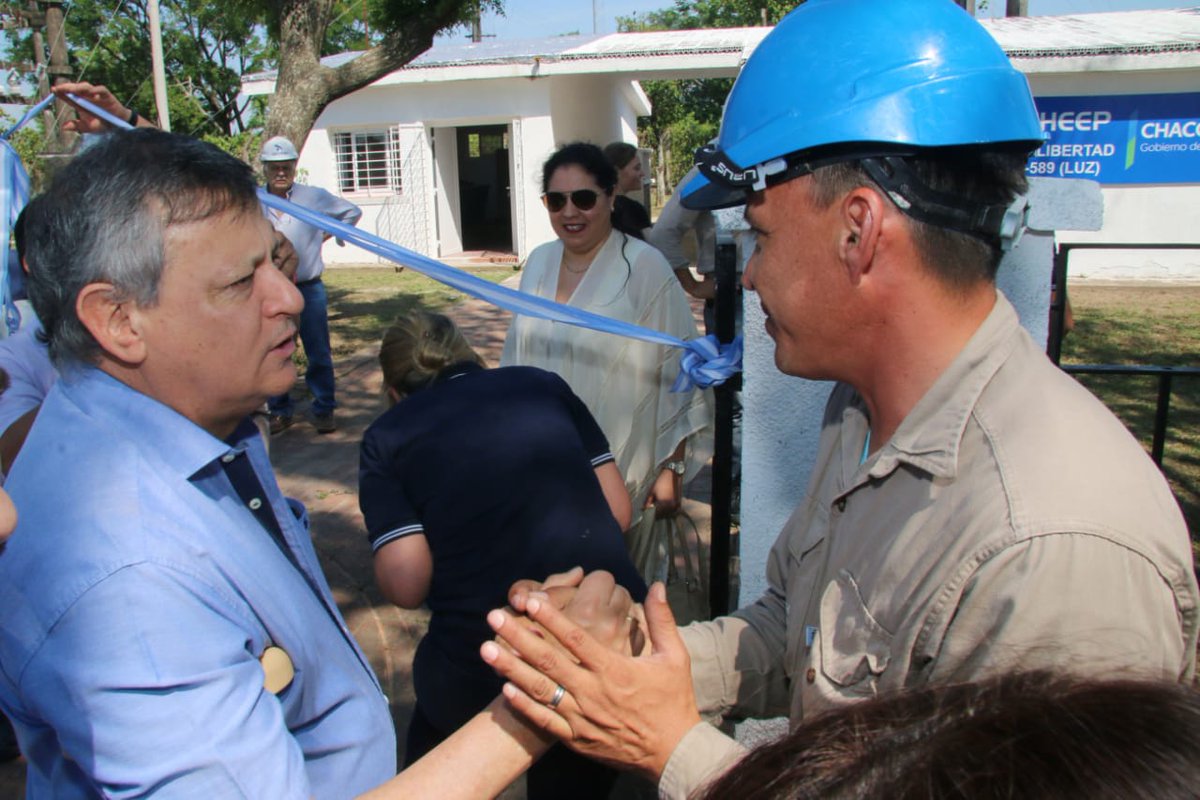 domingopeppo's tweet photo. ✅Inauguramos la remodelación integral y ampliación de potencia de la planta transformadora "Puente Libertad" que alimenta a la planta de agua de @chacosameep y también a la zona rural cerca de la localidad de #SanMartín. https://t.co/jnnFrSriNT