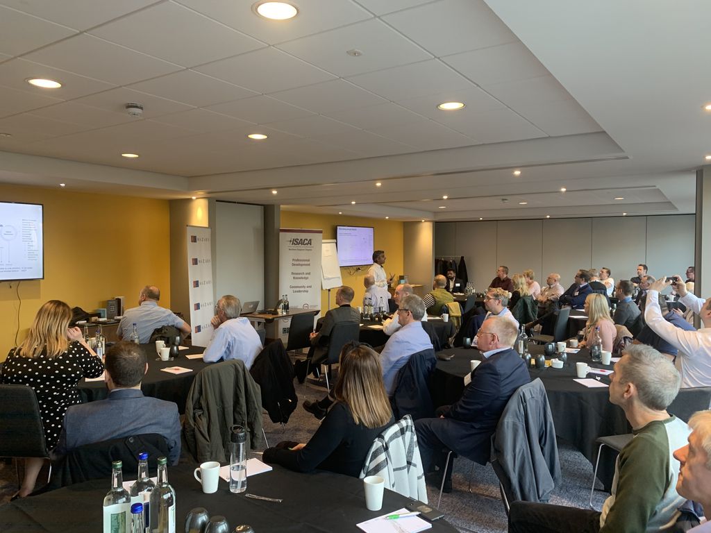 <a href="/Asamjmalik/">Asam Malik</a> is our first speaker from @Mazars_UK #isaca #isaca50 #isacanec #techrisk #Security