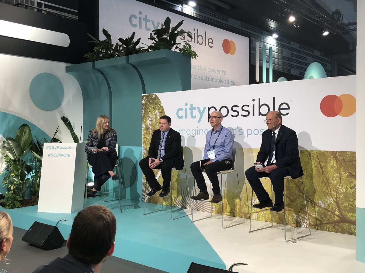 Great to see Dublin and Belfast represented by @LordMayorDublin and @mccannmr on @CityPossible stand at #SCEWC - discussing how to “Collaborate to Innovate” #smartcities