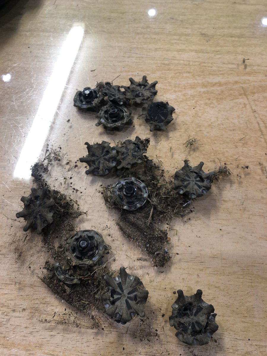 I wish I could charge by the hour for the time taken to re-stud shoes. Appalling the condition people allow their equipment to get into #prolife