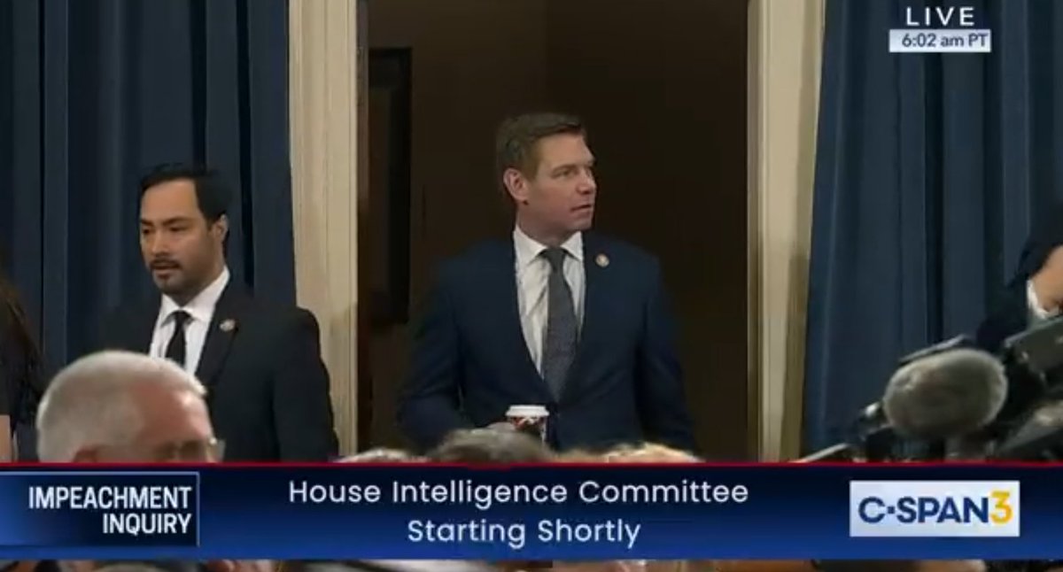 OH SNAP,  @RepSwalwell has Starbucks in hand. Nobody is messin' around this morning.