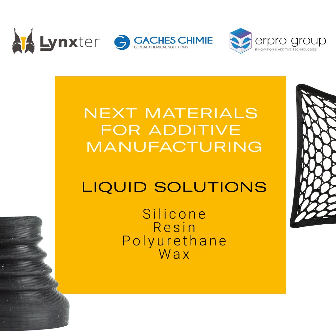 💡 [FABRICATION ADDITIVE] We are proud to announce our new partnership for liquid additive manufacturing applications <a href="/Lynxter_3D/">Lynxter</a>  X <a href="/GachesChimie/">Gaches Chimie</a> X <a href="/erpro_group/">Erpro Group</a>.
Come and visit us at @formnext_expo hall 12.1, booth F31