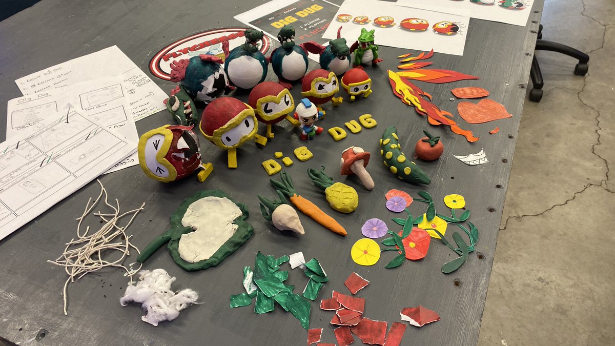 Simon has been working hard recreating one his favourite Retro Arcade Games DIG DUG. Here is a look at all his figures and props used to turn the vintage game we all love into a stop motion short. 
#DIGDUG #stopmotionanimation #retroarcadegame #puka #fygar #replacementanimation