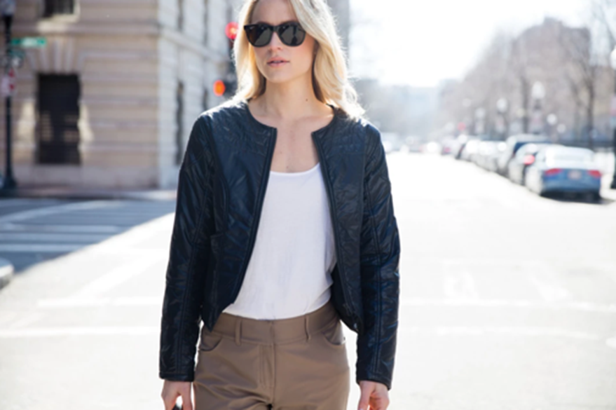 Is this a leather jacket? If you have to ask, does it matter? Our lightweight, packable Insulated Moto Jacket is made from a water-resistant quilted shell that keeps you warm without sacrificing style. Buy yours today: bit.ly/2VFacAk