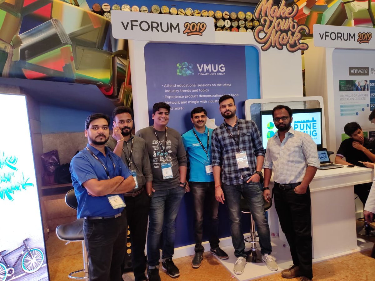 Doug_Schmeig's tweet image. VMUG Pune on Twitter: "@vmugpune and @MumbaiVmug leaders at #vForumIN representing @MyVMUG booth
Do an on spot registration and collect your #VMUG swag

@BradTompkins_ @Ann_Saari @steveathanas… " bit.ly/2O2RdNW