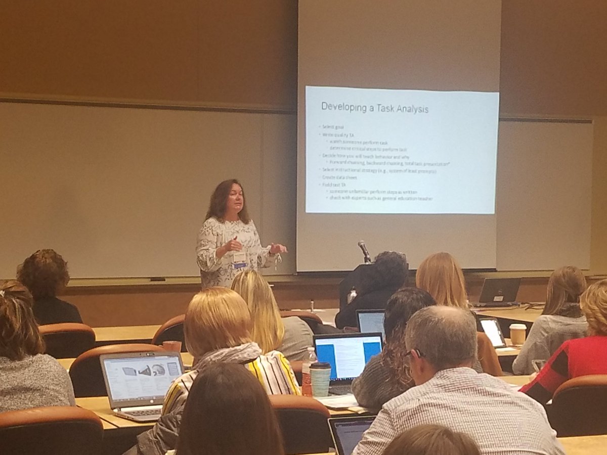 Lynda_Lupp's tweet photo. Dr. Shawnee Wakeman at Helix- Practicing time delays, system of least prompting, task analysis and using peer supports for teaching academics to students with significant cognitive disabilities. @pattanupdates #HELIXConference #SpecialEducationinPA #EquityMeansUs https://t.co/j6OAj2lUUS