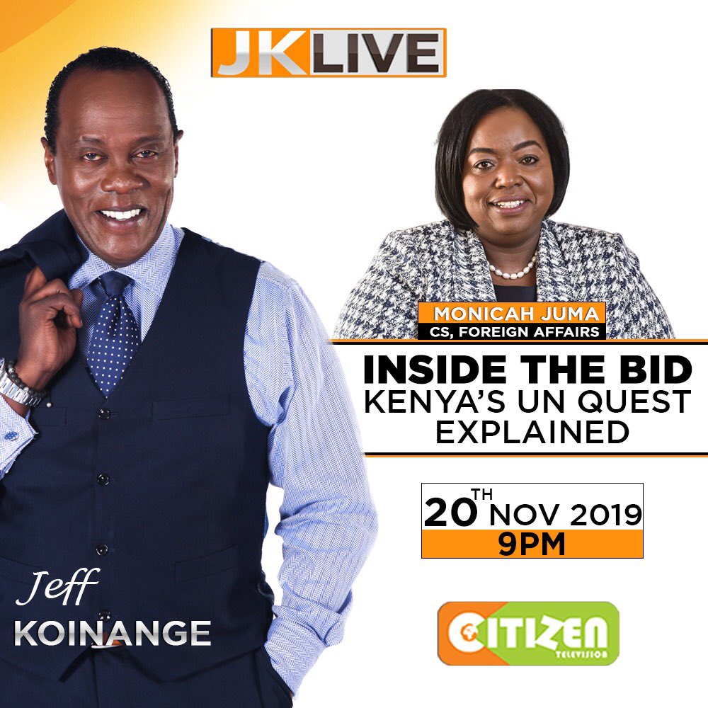 Joekiash's tweet photo. TAAAAAANITE! Meet the Young Version of Ooooh My with yours truly @KoinangeJeff &amp; Monica Juma Explains Kenya’s UN Quest! 
SPREAD the WORD
 @citizentvkenya
 @monicakiragu_ 
#JKLive https://t.co/NxA9Wak79D