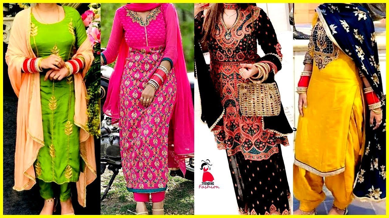 Designer suits for 2024 newly married girl