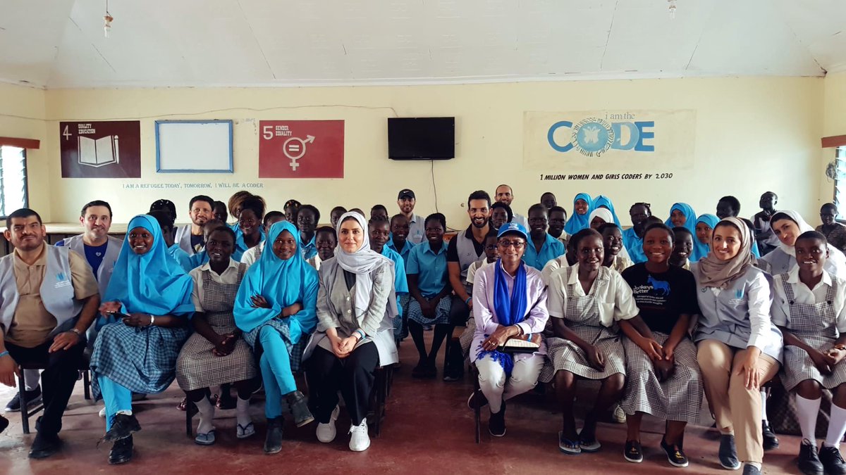 Fathiaabdalla's tweet photo. It was great honor to welcome Sheikh Sultan bin Ahmed Al Qasimi @saqshj and @TheBigHeartUAE to Kakuma refugee camp, where they discussed education with a group of female refugee students that impressed us with their strength, confidence and ambition. @UNHCR_Kenya #withrefugees https://t.co/R1nJZlUBA0
