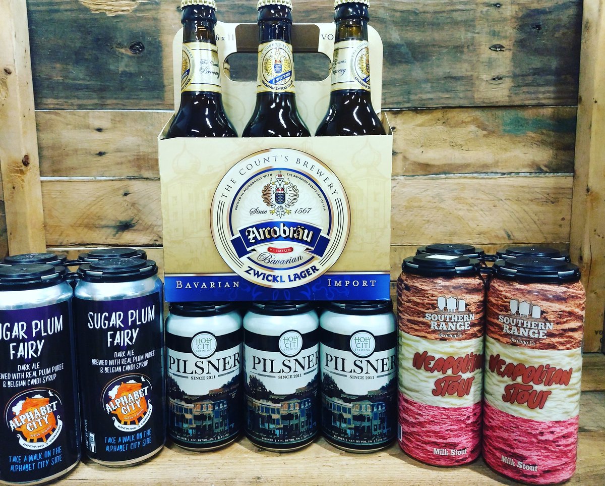 Some new and returning goodies to our cooler this week. 
NEW: @arcobrau_usa Zwickl Lager, <a href="/holycitybrewing/">Holy City Brewing</a> Pilsner , and <a href="/acbcnyc/">AlphabetCityBrewCo.</a> Sugar Plum Fairy
RETURNING: <a href="/southern_range/">Southern Range</a> Neapolitan Milk Stout

Contact your Artisan rep to bring these in this week.
#distrodonedifferent