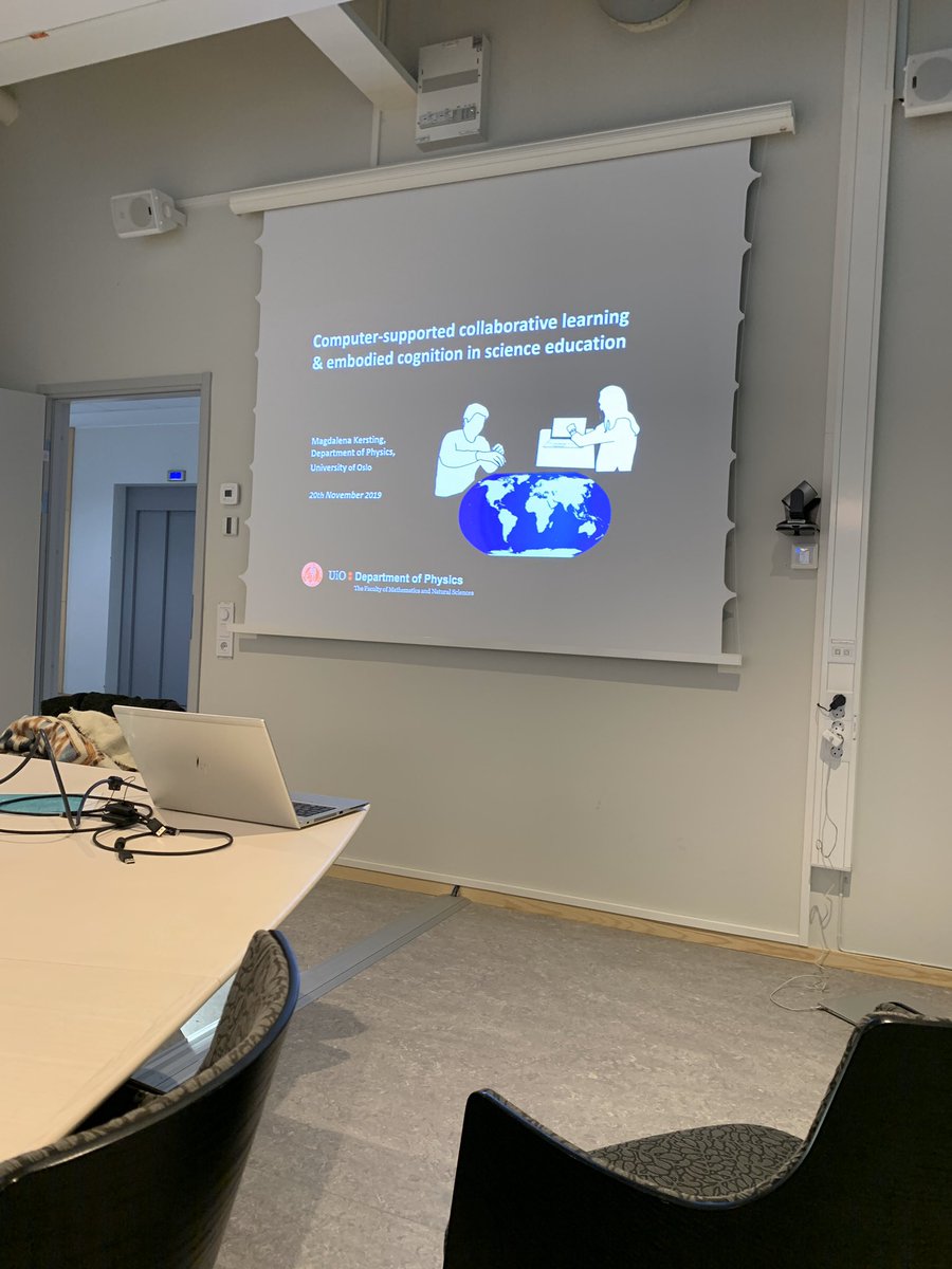 Interesting seminar today with @MagdaKersting on #embodiedcognition and #physicseducation @liu_universitet #teknad #campusnorrkoping