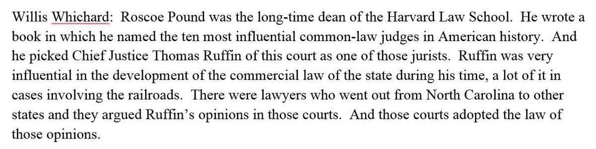 Here’s what the documentary says about him. The first to speak onscreen is Willis Whichard, who served on the NC Supreme Court from 1986 to 1998.