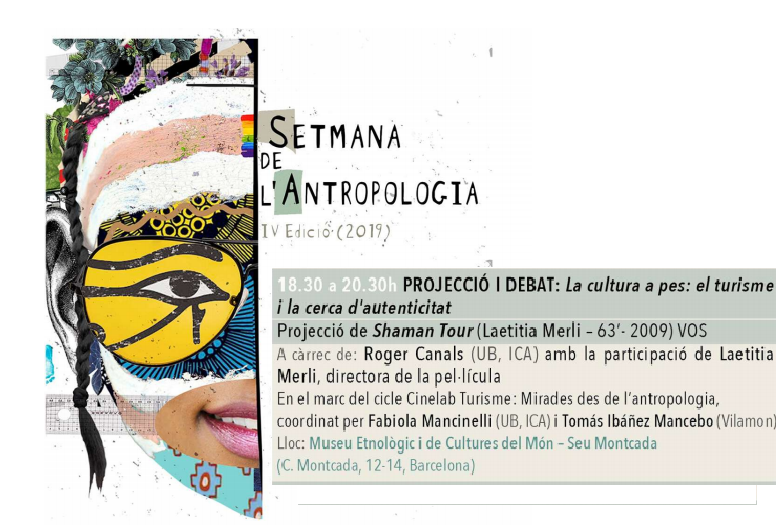 wecoplan's tweet image. Avui continua el #CinelabTurisme amb el doc Shaman Tour i el debat sobre #Cultura, #Autenticitat, #Aspiracions i #Interaccions en #Turisme
Presenta Roger Canals (Antropòleg) i Laeititia Merli (directora doc)
⏰18.00
📍@MUEC_BCN Montcada
#Mongòlia #Xamanismo #AntropologiaSetmana