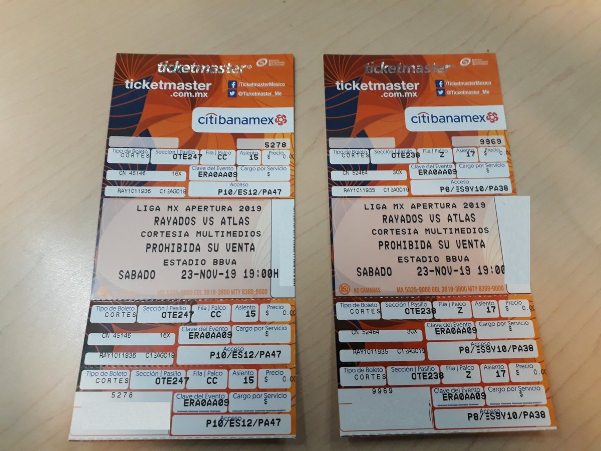 mmdeportesmx's tweet image. ⚠ ATENCIÓN ⚠

Tenemos boletos 🎟 para el partido ⚽ Rayados 🤠 vs Atlas 🦊 de este sábado 📅 en el 'Coloso de Acero' 🏟 en punto de las 9 pm 🕘
 
Para participar da RT 🔁, Me Gusta ❤ y comenta tu nombre completo 📝

El ganador/a 🎊 se dará a conocer este viernes a mediodía 🕛