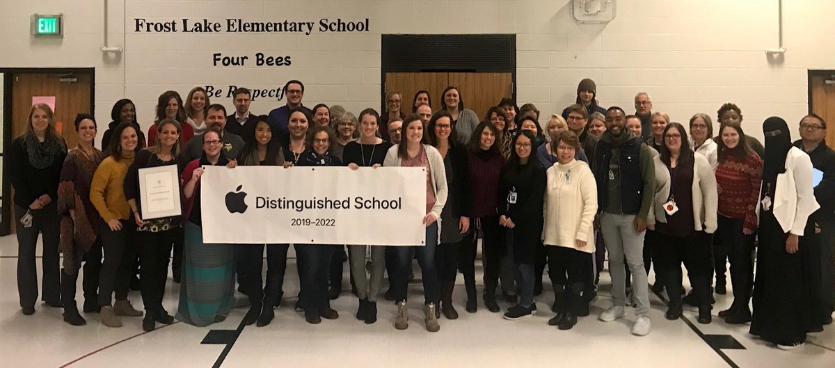 We were #FrostLakeProud to celebrate re-acceptance into the #AppleDistinguishedSchools program with members of the @SPPS_PL Personalized Learning team, Office of Teaching and Learning and <a href="/AppleEDU/">Apple Education</a>!