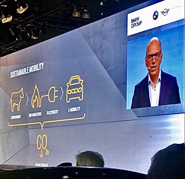 StrausOrganic's tweet photo. Our founder Albert Strausโ organic dairy farm & BMW Group are using biogas from the methane in cow manure to create electricity that can charge electric cars. Itโs a first in the auto industry & helps #California farmers. https://t.co/9ZAL6Rom7Q @Bmwgroup #DairyEVolution https://t.co/3Rv3T9tFS3