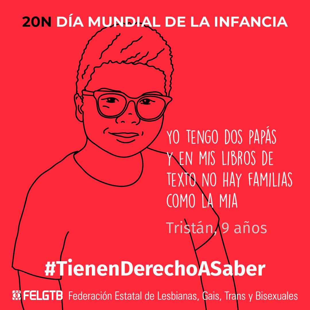 davidgil79's tweet photo. Excelente la campaña lanzada por el @AreadeFamilias de @FELGTB

✊¡En el #DíaMundialdelaInfancia reivindicamos que lxs menores #TienenDerechoASaber!

📢#YoEducoEnDiversidad https://t.co/vU97LoThO6