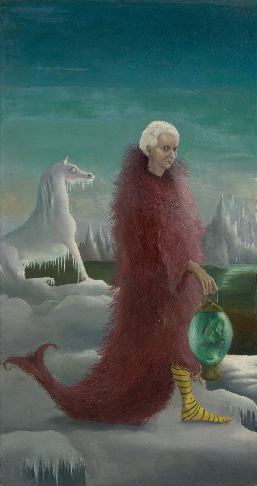 Leonora Carrington's 1939 Portrait of Max Ernst is currently on display at the Scottish National Gallery of Modern Art in Edinburgh.

Explore this extraordinary work at #BeyondRealism - ow.ly/O1Lc50wBw7N © Estate of Leonora Carrington / ARS, NY and DACS, London 2018