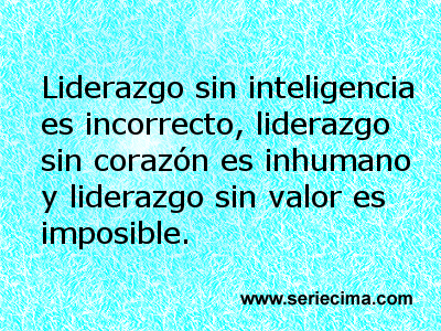 #Liderazgo 191120 #Liderazgo sin inteligencia es incorrecto... seriecima.com