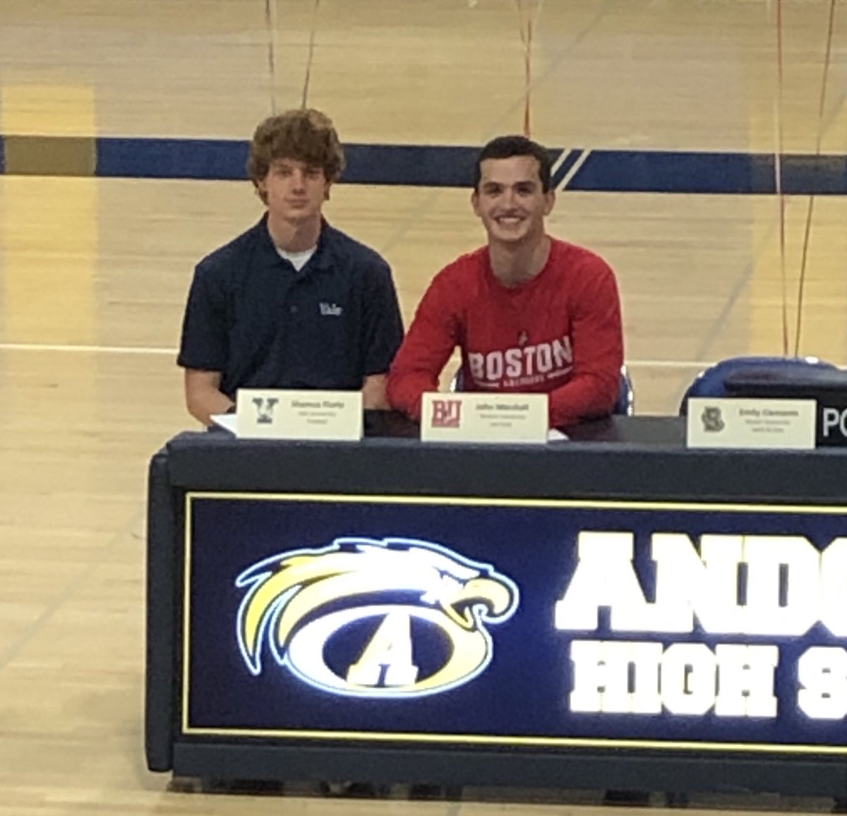 Congrats to these two on signing their NLI today! Yale (Football) and BU (Lacrosse) are getting two of our finest!