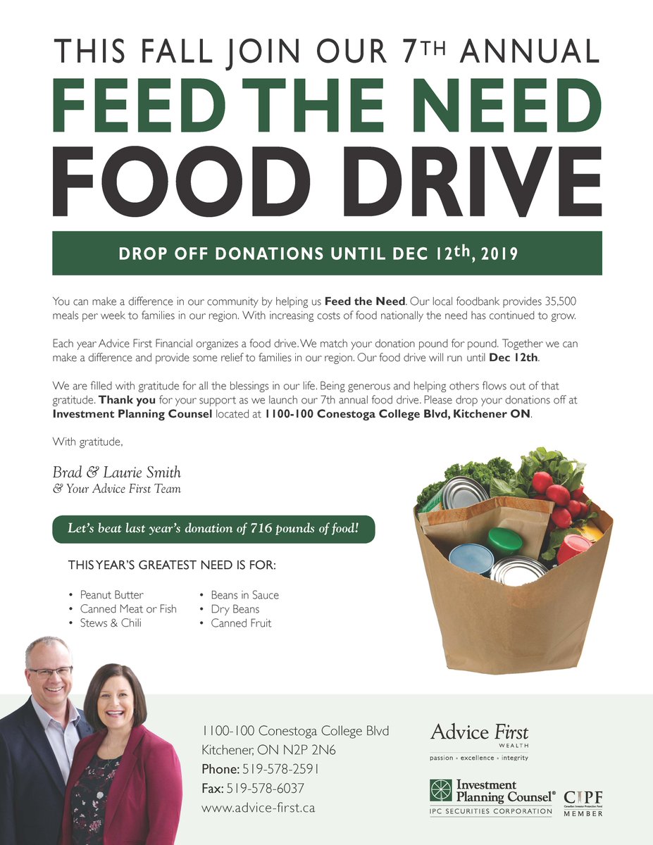 lauriesmith16's tweet photo. Just a gentle reminder:
Our Feed the Need donation collection will end on December 12th. 
We will match your donation pound for pound!
Thank you again to those who have donated. https://t.co/TfLXOYpI5z