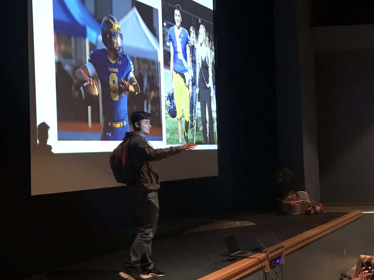 Thank you Gabe Duenas for speaking to CJH 9th graders today! #GetemTrojans #togetherweRfife #FifeHighSchool #Fife4Life