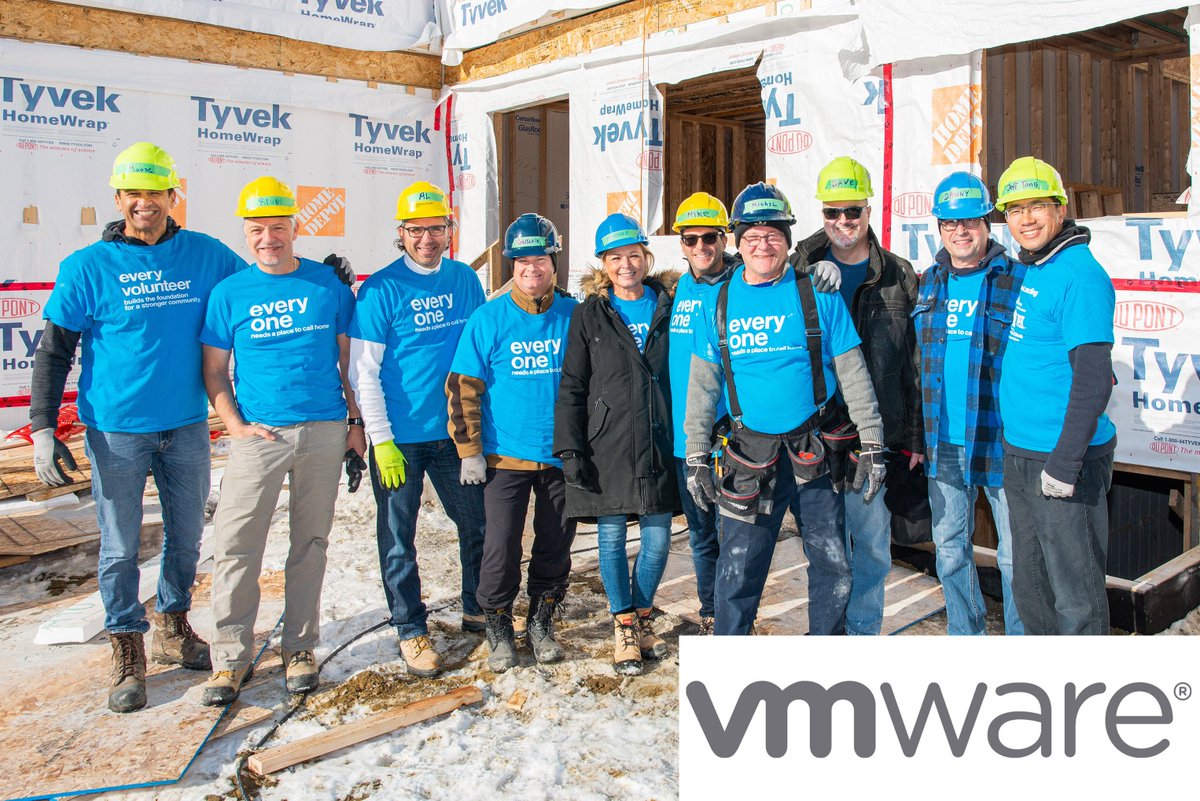 HabitatGO's tweet image. The #TechBuild team from @vmwarecanada got quite the workout on our Leacross Landing build site yesterday! The group helped our construction crew with hauling 2x4s up to the second floor to build the interior walls. Thank you to everyone for all your help! #HabitatOttawaBuild