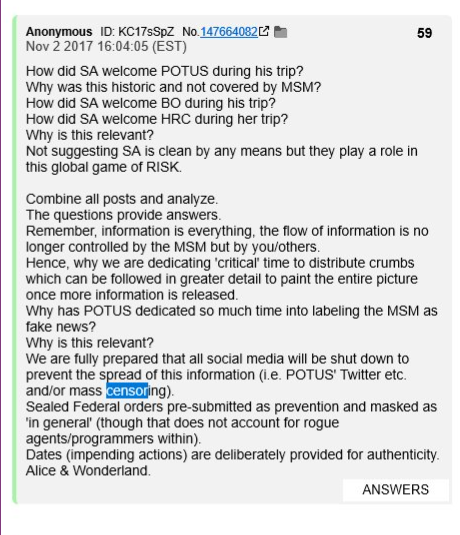 QAnon November 20 2019 - Censor