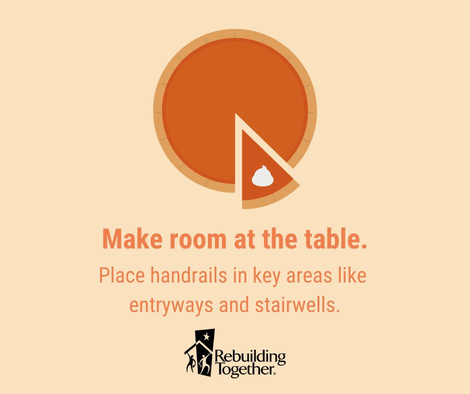 RebldgTogthr's tweet photo. Thanksgiving is just over a week away! Stay tuned for more tips to improve your home's safety and accessibility for guests at your table this season. #WeBuildWednesday #accessibility https://t.co/9A5Znewgnm